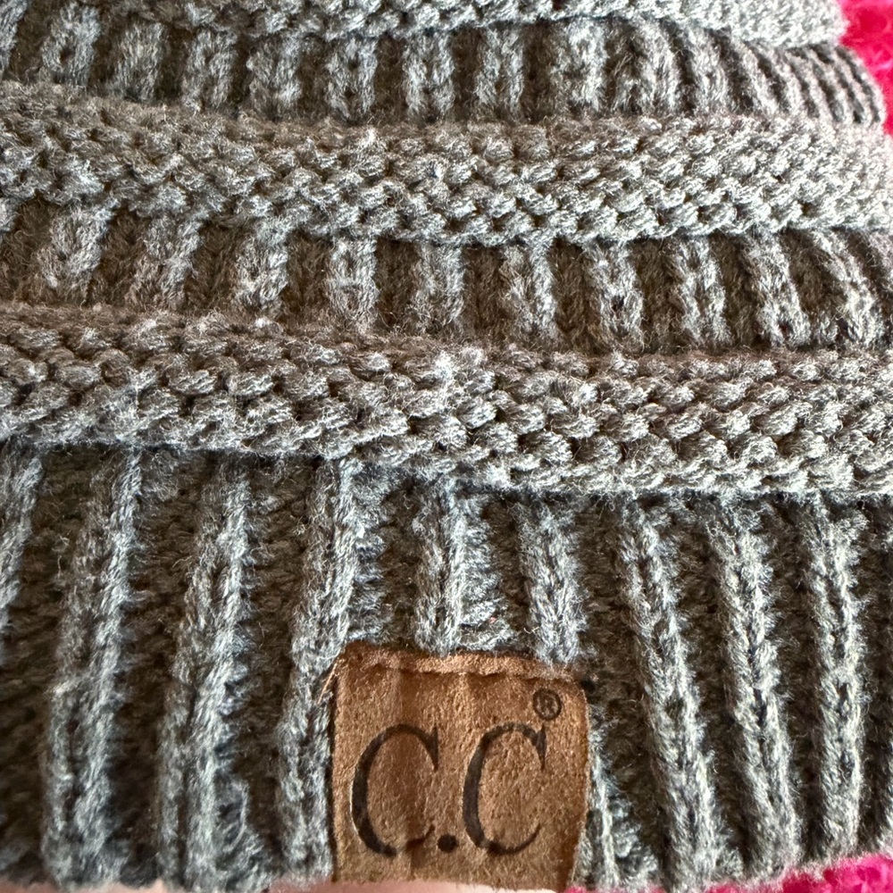 C.C Charcoal Knit Hat - Picture 2 of 4